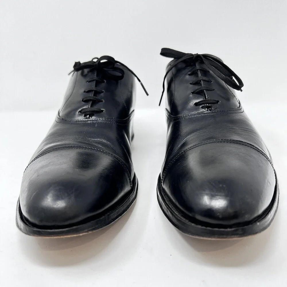 To Boot New York Shoes Mens 11 Adam Derrick Black Leather Oxford Cap Toe Dress